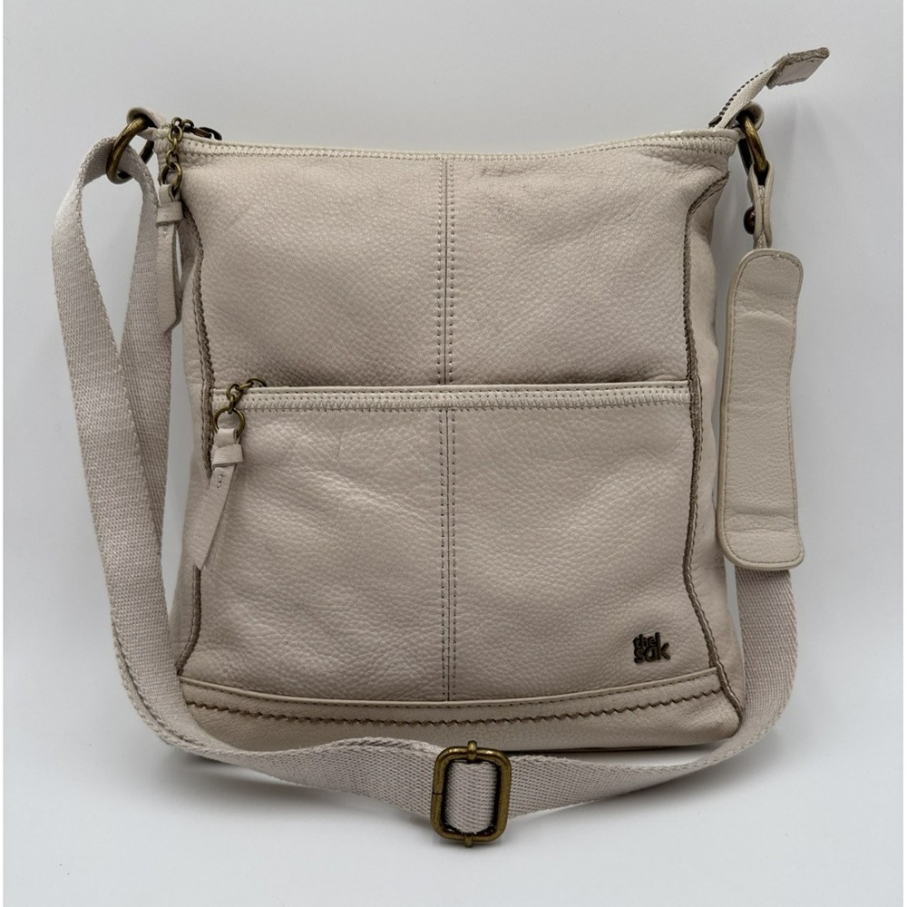 The Sak Lucia Crossbody Bag Women Leather Pebbled‎ Off-White Classic Minimalist